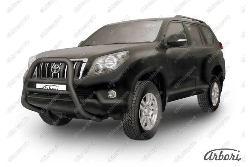 AFZDATOP02B Кенгурятник d76 высокий  Arbori черн. для Toyota LC Prado 2010-2013