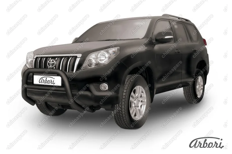 AFZDATOP04B Кенгурятник d76 низкий  Arbori черн. для Toyota LC Prado 2010-2013