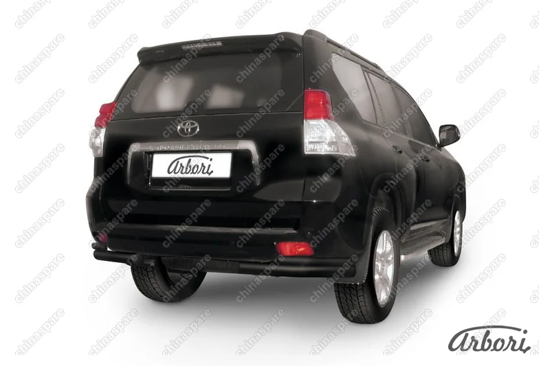 AFZDATOP22B Уголки d76+d42 двойные Arbori черн. для Toyota LC Prado 2010-2013