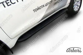 AFZDAALTOP1401 Комплект алюминиевых порогов Arbori Optima Black 1600 для TOYOTA Land Cruiser Prado 2014-2017