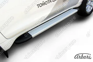 AFZDAALTOP1402 Комплект алюминиевых порогов Arbori Optima Silver 1600 для TOYOTA Land Cruiser Prado 2014-2017