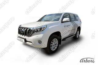 AFZDAALTOP1403 Комплект алюминиевых порогов Arbori Luxe Black 1600 для TOYOTA Land Cruiser Prado 2014-2017