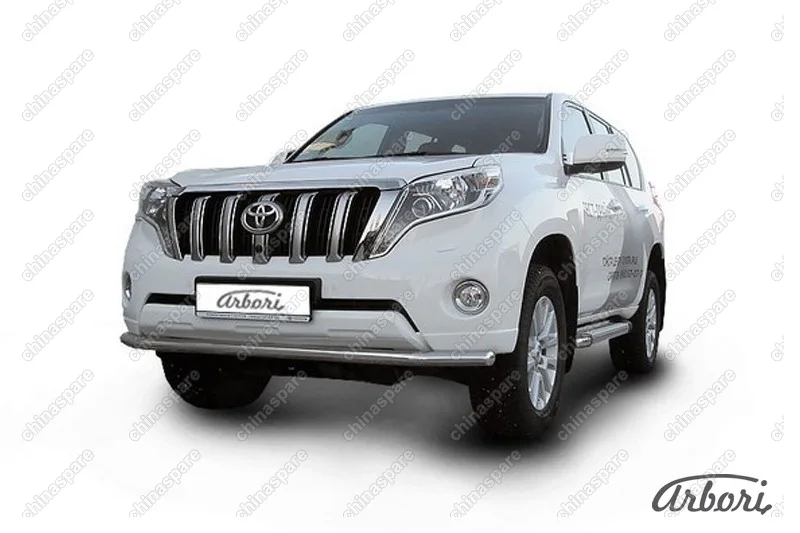 AFZDATOP1405 Защита переднего бампера d57 Arbori нерж. сталь для TOYOTA Land Cruiser Prado 2014-2017
