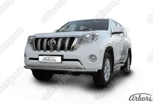 AFZDATOP1405 Защита переднего бампера d57 Arbori нерж. сталь для TOYOTA Land Cruiser Prado 2014-2017