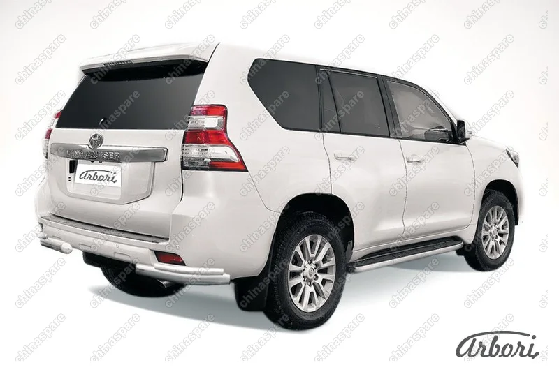 AFZDATOP1414 Уголки d76+d42 двойные Arbori нерж. сталь для TOYOTA Land Cruiser Prado 2014-2017