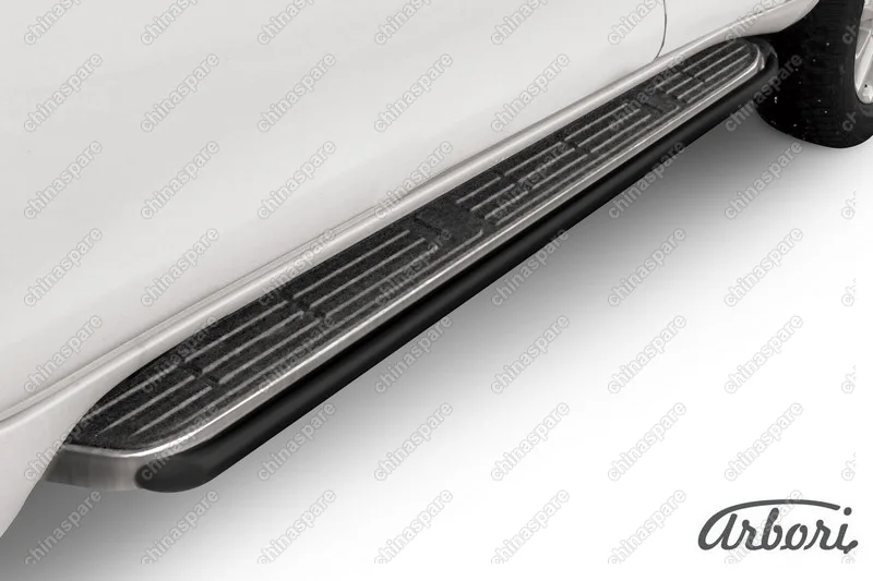 AFZDATOP1407B Защита штатного порога d42 Arbori черн. для TOYOTA Land Cruiser Prado 2014-2017