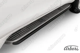 AFZDATOP1407B Защита штатного порога d42 Arbori черн. для TOYOTA Land Cruiser Prado 2014-2017