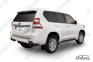 AFZDATOP1414B Уголки d76+d42 двойные Arbori черн. для TOYOTA Land Cruiser Prado 2014-2017