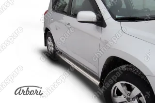 Защита порогов d76 труба Arbori нерж. сталь для Toyota RAV4 2006-2010