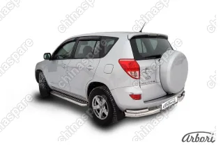 Уголки d76+d42 двойные Arbori нерж. сталь для Toyota RAV4 2006-2010
