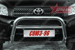 TRAV560303 Решётка передняя мини d 60 низкая "Toyota RAV-4" 2006-2009, TRAV.56.0303