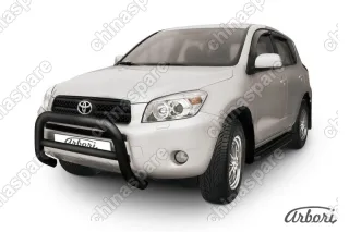 Кенгурятник d76 низкий Arbori черн. для Toyota RAV4 2006-2010