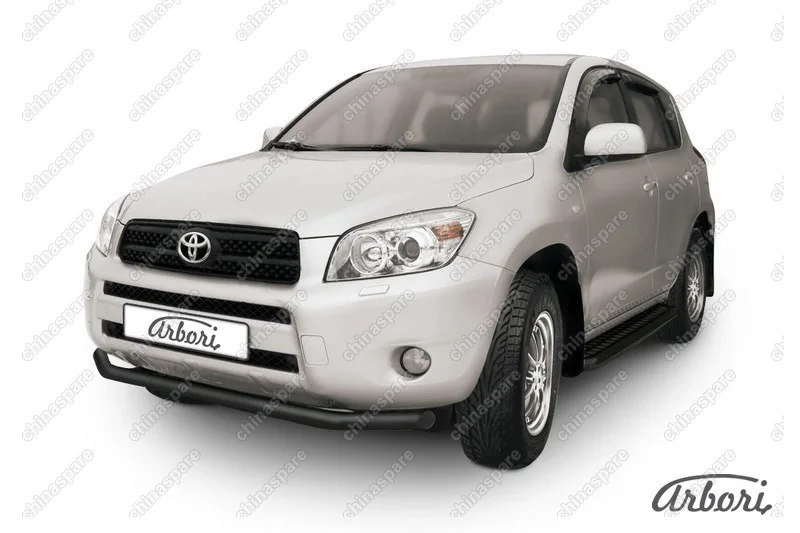 Защита переднего бампера d57 Arbori черн. для Toyota RAV4 2006-2010
