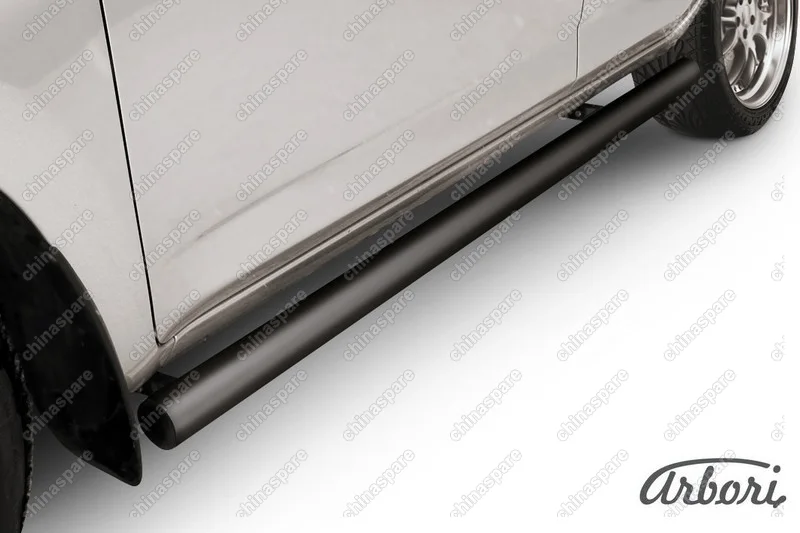 Защита порогов d76 труба Arbori черн. для Toyota RAV4 2006-2010