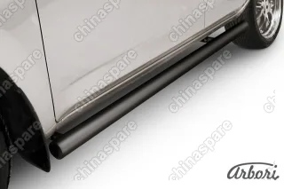 Защита порогов d76 труба Arbori черн. для Toyota RAV4 2006-2010
