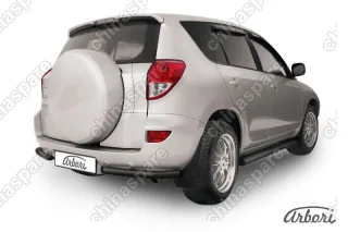 Уголки d76+d42 двойные Arbori черн. для Toyota RAV4 2006-2010