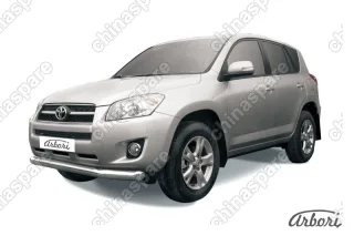 Защита переднего бампера d76 Arbori нерж. сталь для Toyota RAV4 2009-2014