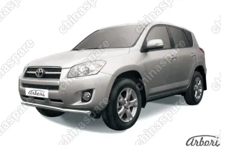 Защита переднего бампера d57 Arbori нерж. сталь для Toyota RAV4 2009-2014