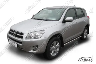 Защита порогов d76 труба Arbori нерж. сталь для Toyota RAV4 2009-2014