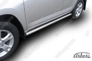 Защита порогов d57 труба Arbori нерж. сталь для Toyota RAV4 2009-2014