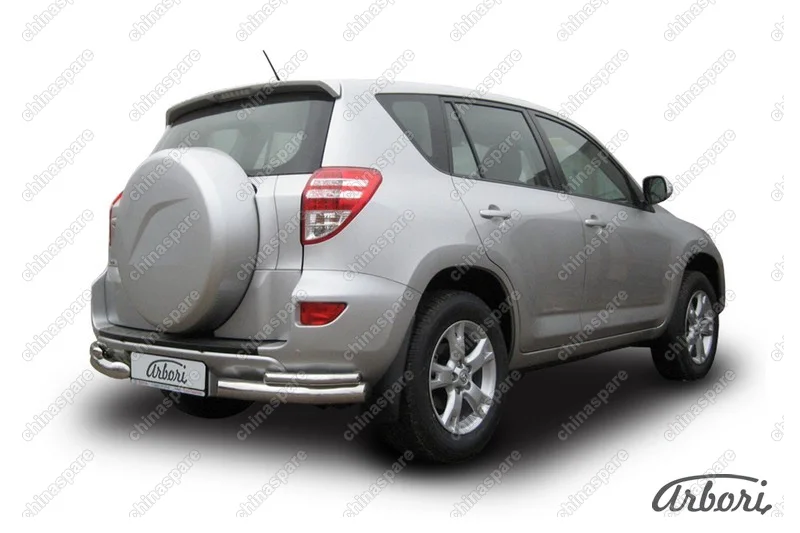 Уголки d76+d42 двойные Arbori нерж. сталь для Toyota RAV4 2009-2014