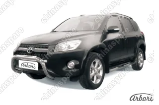 Кенгурятник d76 низкий Arbori нерж. сталь для Toyota RAV4 Long 2009-2014