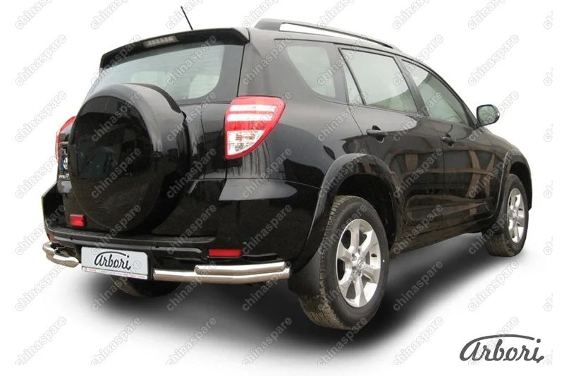 Уголки d57+d42 двойные Arbori нерж. сталь для Toyota RAV4 Long 2009-2014