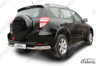 Уголки d57+d42 двойные Arbori нерж. сталь для Toyota RAV4 Long 2009-2014