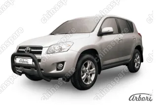 Кенгурятник d76 низкий Arbori черн. для Toyota RAV4 2009-2014