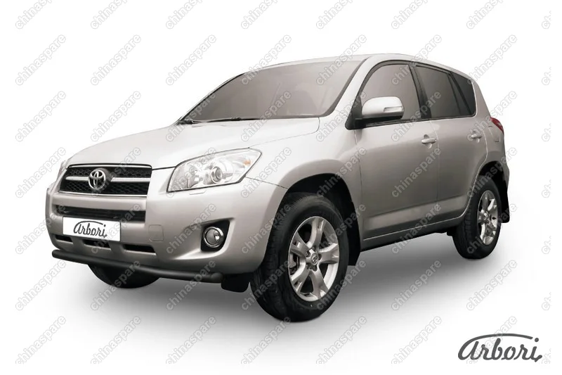 Защита переднего бампера d57 Arbori черн. для Toyota RAV4 2009-2014