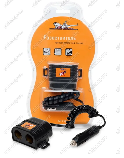 ASP-2-05 Разветвитель прикуривателя на 2 гнезда