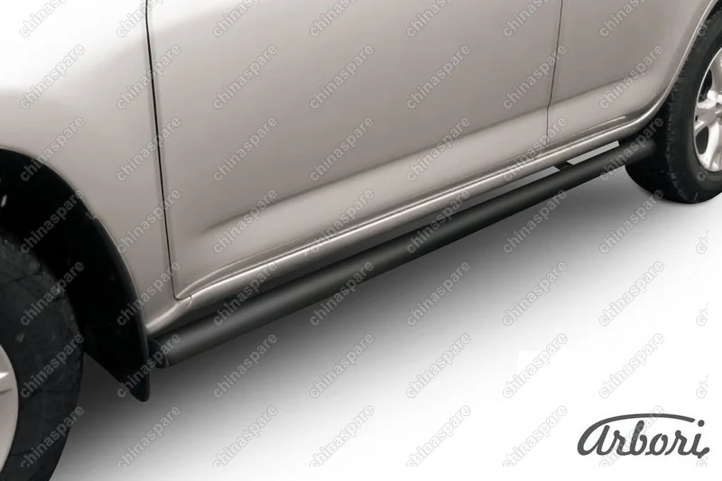 Защита порогов d57 труба Arbori черн. для Toyota RAV4 2009-2014