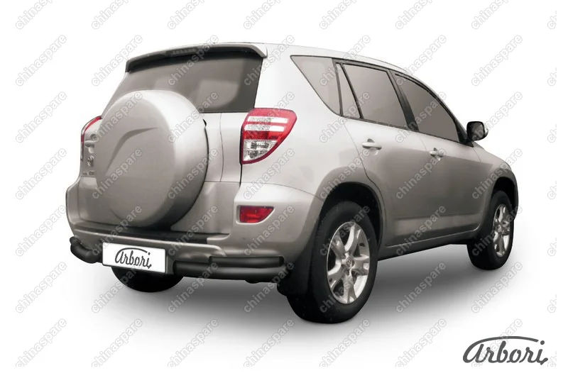 Уголки d76+d42 двойные Arbori черн. для Toyota RAV4 2009-2014