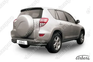 Уголки d76+d42 двойные Arbori черн. для Toyota RAV4 2009-2014