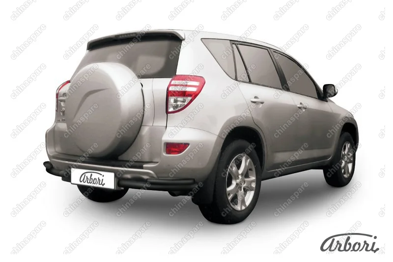Уголки d57+d42 двойные Arbori черн. для Toyota RAV4 2009-2014
