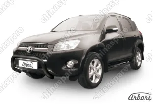 Кенгурятник d76 низкий Arbori черн. для Toyota RAV4 Long 2009-2014
