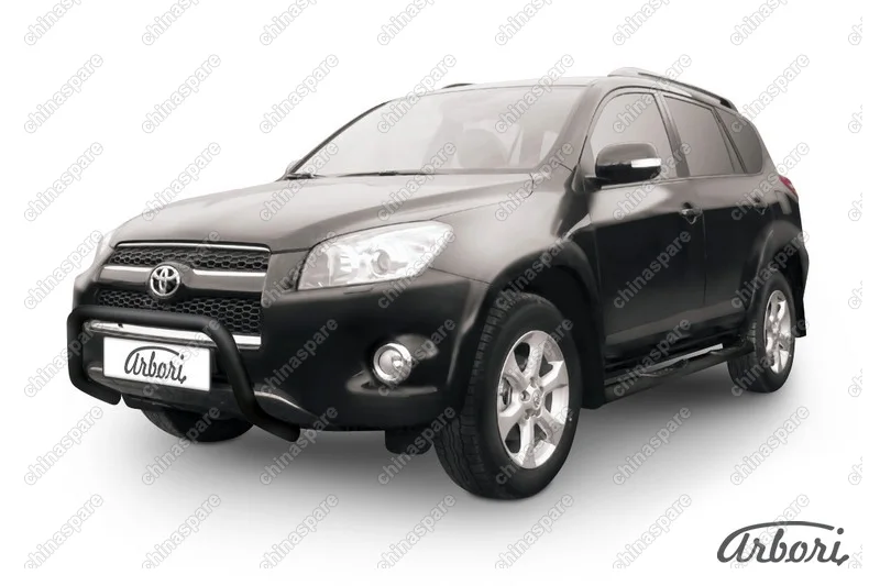 Кенгурятник d57 низкий  Arbori черн. для Toyota RAV4 Long 2009-2014