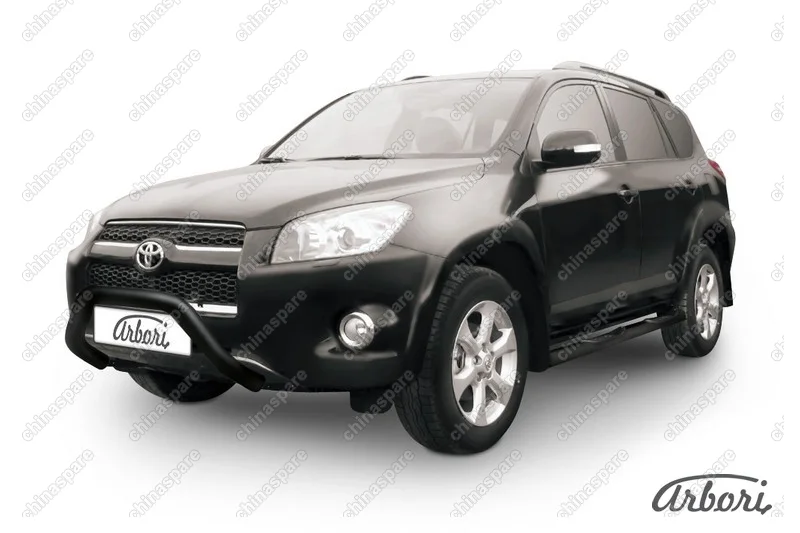 Кенгурятник d76 "мини" Arbori черн. для Toyota RAV4 Long 2009-2014
