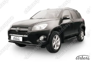 Защита переднего бампера d57 Arbori черн. для Toyota RAV4 Long 2009-2014