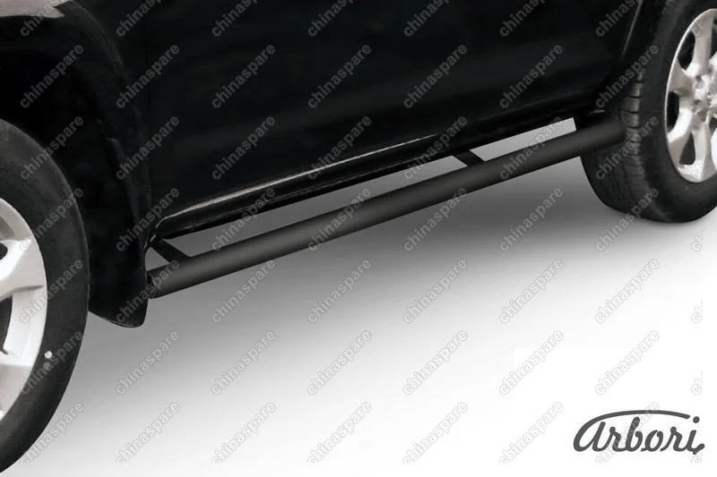 Защита порогов d76 труба Arbori черн. для Toyota RAV4 Long 2009-2014