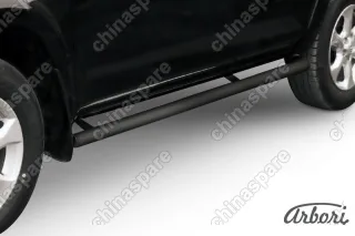 Защита порогов d76 труба Arbori черн. для Toyota RAV4 Long 2009-2014