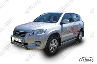 AFZDATR41013 Защита штатных порогов Arbori d76 труба TOYOTA RAV-4 2010-2012