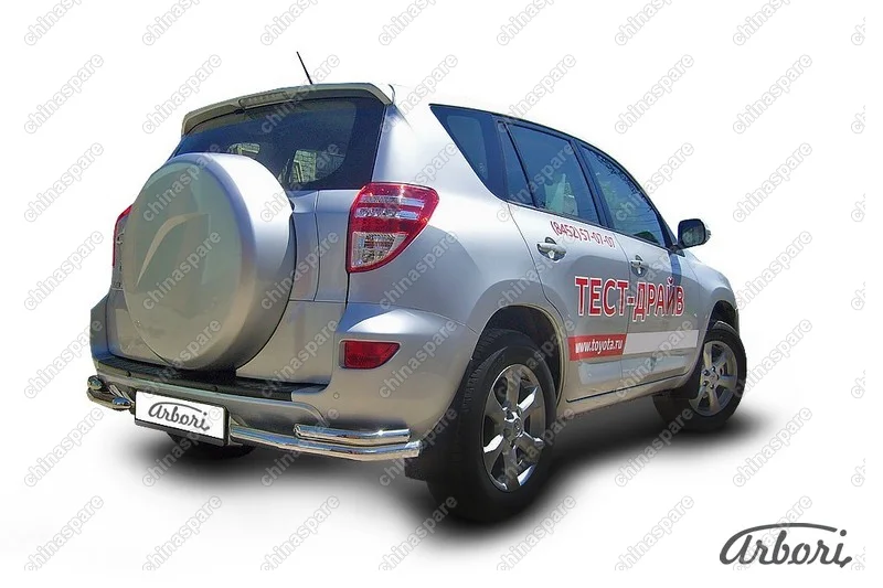 AFZDATR41014 Защита заднего бампера "уголки" Arbori d57+d42 двойные TOYOTA RAV-4 2010-2012