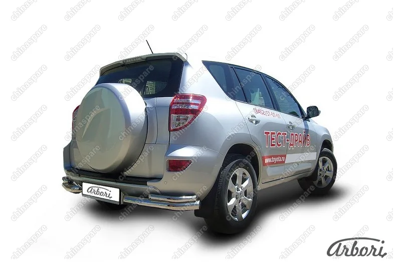 AFZDATR41016 Защита заднего бампера "уголки" Arbori d76+d42 двойные TOYOTA RAV-4 2010-2012