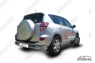 AFZDATR41016 Защита заднего бампера "уголки" Arbori d76+d42 двойные TOYOTA RAV-4 2010-2012