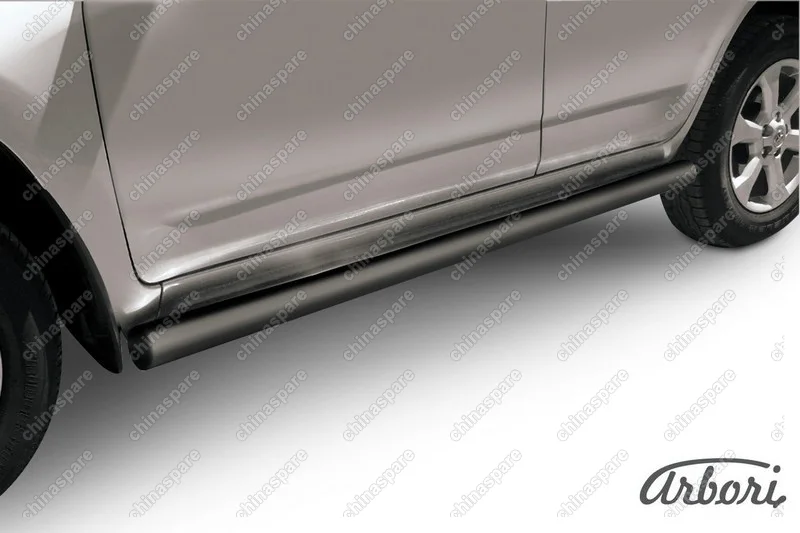 Защита порогов d76 труба Arbori черн. для Toyota RAV4 2010-2014