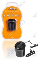 ASP-2U-16 Прикуриватель-разветвитель 2 гнезда + 2USB в подстаканник