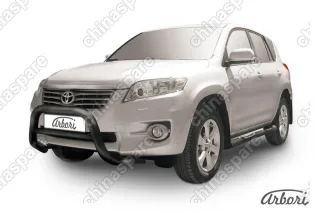 Кенгурятник d76 низкий Arbori черн. для Toyota RAV4 2010-2014