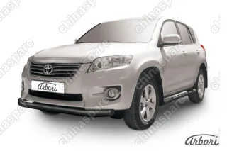 Защита переднего бампера d76 Arbori черн. для Toyota RAV4 2010-2014
