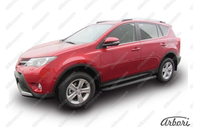 Комплект алюминиевых порогов Arbori Optima Black 1700 для TOYOTA RAV4 2013-2015